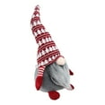 thumbnail image 2 of Northlight 19" Gray and Red Felt Sitting Santa Claus Christmas Gnome with Striped Sleeves, 2 of 3