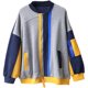 thumbnail image 3 of Chaquetas para mujer, ropa de moda coreana, chaquetas de béisbol holgadas de gran tamaño, cárdigan de retazos, abrigos de manga larga con cremallera, blusas para mujer, 3 of 5