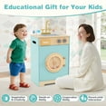 thumbnail image 6 of Gymax Kids Washer Playset w/ Laundry Detergent & Hand Sanitizer Rotating Wheel, 6 of 10