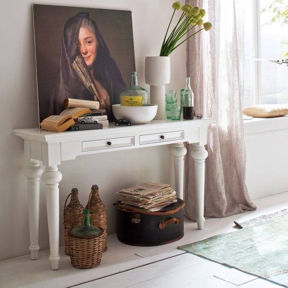 Infinita 814495017098 Provence Console Table & Sideboard with 2 Drawers