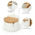 thumbnail image 4 of Ceramic Sugar Bowl,Vermida 8.54oz White Sugar Bowl with Lid and Spoon Lids, 4 of 5