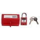 thumbnail image 1 of Caja de bloqueo de enchufe con candado, dispositivo de bloqueo de enchufe eléctrico de 100-220 V con llave de candado de 38 mm para energía eléctrica química industrial EOTVIA No, 1 of 8