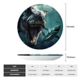 thumbnail image 2 of Bingfone Underwater Dinosaur Shark Print Bone China Dinner Decorative Plates,Handmade Ceramic Dinner Plate with Stand for Home Club-8in, 2 of 6