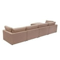 thumbnail image 6 of Kaelynn Sofa Pink Linen Upholstered 4 Seat and Ottoman, 6 of 8