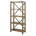 thumbnail image 6 of Walker Edison Rustic Industrial 4-Shelf Bookshelf, Reclaimed Barnwood, 6 of 9