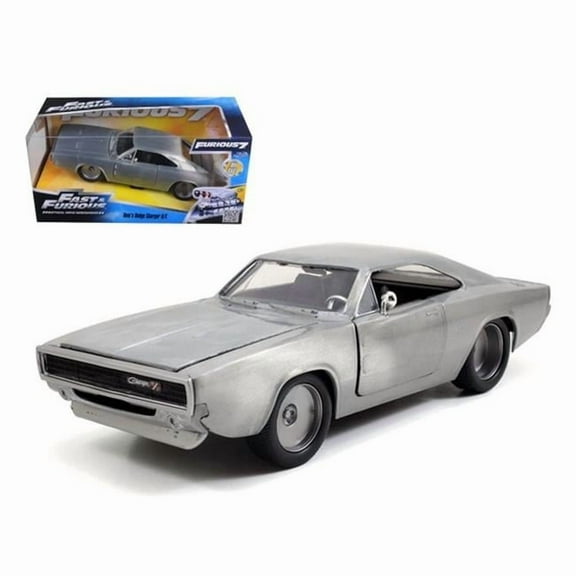 Jada Doms 1970 Dodge Charger R & T Bare Metal Fast & Furious 7 Movie 1-24 Diecast Model Car