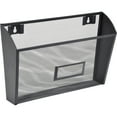 thumbnail image 4 of Lorell Black Mesh Wire Wall Pocket - 6.6" Height X 12.6" Width X 4.8" Depth - Black - 4 / Carton, 4 of 5