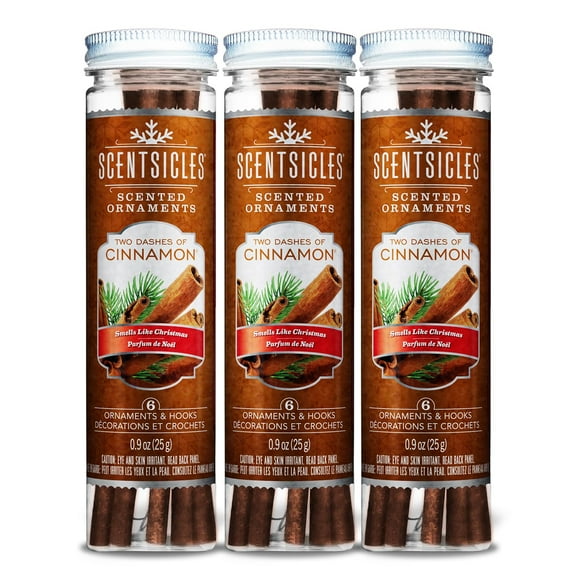 Ornements de Noël Parfumés Scentsicles Cannelle 18 Bâtons