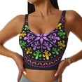 thumbnail image 2 of Picia Mardi Gras5 Sports Bra for Women,Padded Strappy Sports Bras Medium Support Yoga Bra with Removable Cups,Running Yoga Bra-XX-Large, 2 of 9