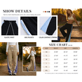 thumbnail image 7 of Lentta Women Wide Leg Track Pants Y2K Parachute Pants Colorblock Baggy Elastic Waist Workout Sweatpants, 7 of 7