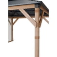 thumbnail image 3 of Hardtop Wood Gazebo 10'x12' for All Weather, with Double Metal Roof, Heavy Duty Wooden Frame, Net, and Curtain, Permanent Building for Patio, Deck, Backyard, Lawn, and Garden, Gray, 3 of 5