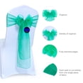 thumbnail image 7 of MDS Pack of 100 Organza Chair Sash Bow Sashes for Wedding Decoration -Green, 7 of 7