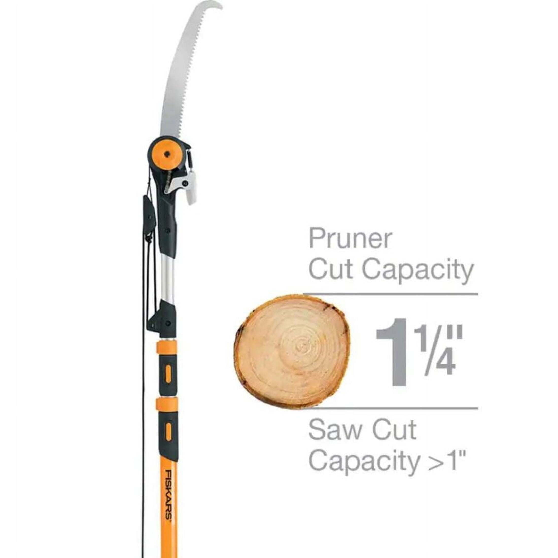 Fiskars 7'-16' Chain-Drive Extendable Tree Pruner and Pole Saw - Cuts up to 1.25" Diameter