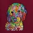 thumbnail image 2 of Dean Russo Sweet Poodle Dog Lover Womens Graphic T-Shirt, Maroon, Large, 2 of 6