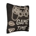 thumbnail image 2 of LNWH Decorative Pillow Covers, Retro Gamepad Game Time Square Sofa Decorative Knit Pillow Case, 18"x18", 2 of 8
