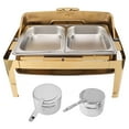 thumbnail image 2 of Buffet Réchaud 9 L Plat à Réchaud avec Couvercle en Verre, Réchaud Alimentaire en Acier Inoxydable Structure Pratique Entretien Facile pour Traiteur, 2 of 7