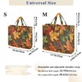 thumbnail image 2 of FORMRS Womens Corduroy Tote Bag Crossbody Shoulder Handbag with Pocket, Colorful Autumn Leaves, 2 of 7