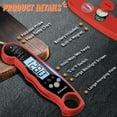thumbnail image 7 of Saferell Digital Wireless Food Meat Thermometer Instant Read for Kitchen Cooking BBQ Grill Smoker(Black+Red), 7 of 7