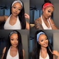 thumbnail image 5 of Natural Color Headband Wig Smooth Human Hair Brazilian Wigs on Promotion Non Lace Wig for Women, 5 of 5