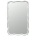 thumbnail image 4 of COZAYH Curved Wood Frame Accent Mirror, Modern Farmhouse Contemporary Decorative Wall Mirror, Rectangle 23.5”L x 38”W, White, 4 of 7