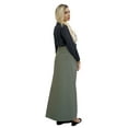 thumbnail image 3 of 40" LONG DENIM A-LINE SKIRT - WOMENS ALINE MODEST SKIRTS (HM-OLIVE) WAIST= 30", 3 of 3