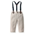 thumbnail image 4 of Edvintorg 3Months-9Years Baby Boys Outfit Set Fashion Boy's Casual Short Sleeve Round Neck Collar Botton Tops And Overalls For Children Kids Clothes Boys, 4 of 5