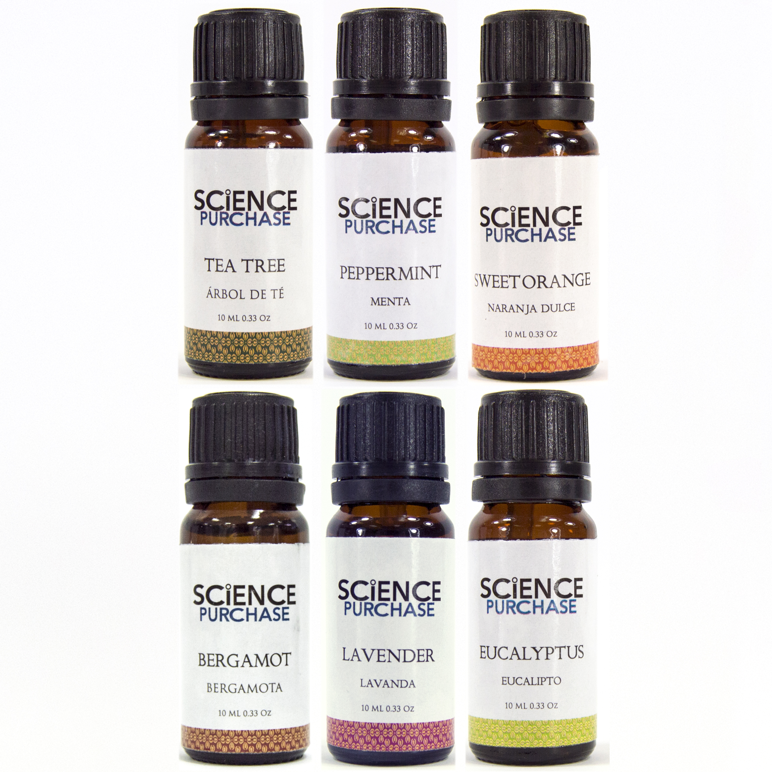 Essential Oils - Tea Tree, Peppermint, Orange, Lemongrass