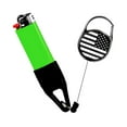 thumbnail image 4 of Lighter Leash - Retractable Lighter Holder Black American Flag Standard Size 0.06 lb - Black, 4 of 5