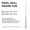 thumbnail image 3 of Empire USA Set of 6 Pool Cues 57" Real 4-Prong House Bar Billiard Pool Cue Stick, 3 of 4