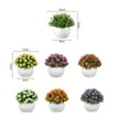 thumbnail image 3 of Artificial Bonsai Realistic Looking No Watering Fake Gypsophila Potted Plant with Ceramic Flower Pot Home Decor-B, 3 of 5