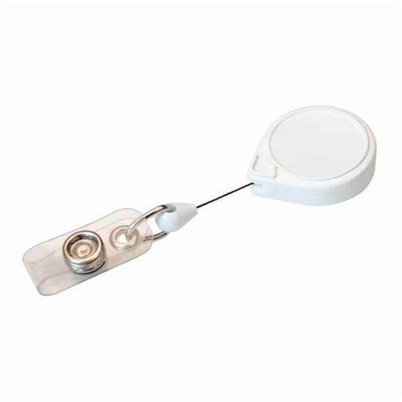 Key-Bak White MiniBak ID Vinyl Strap Swivel Clip 0066-005