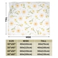 thumbnail image 3 of DouZhe Ultra-Soft Micro Fleece Lightweight Flannel Bed Blanket, Yellow Cartoon Sunflower Flowers Print Cozy Warm Throw Blankets, 50"x40", 3 of 7