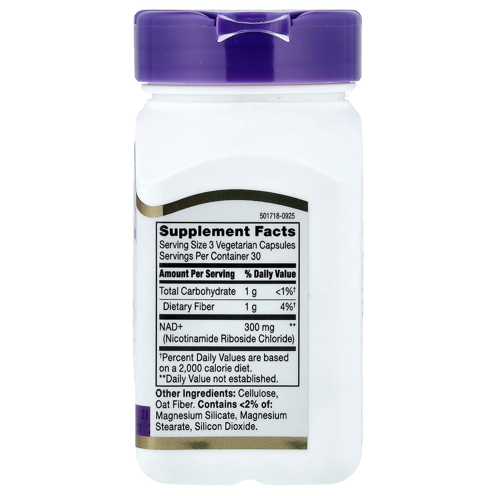 21st Century NAD+, 90 Vegetarian Capsules (100 mg per Capsule)