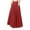 Red, variant on ZANZEA Women Elastic Waist Solid Color Long Skirts Casual Long Skirts