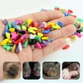 thumbnail image 4 of 20 Pcs/ensemble Couvre-Griffes pour Animaux Clous en Résine Capuchon de Protection pour Griffes Manucure avec Colle Fournitures pour Animaux, Jaune, P, 4 of 7