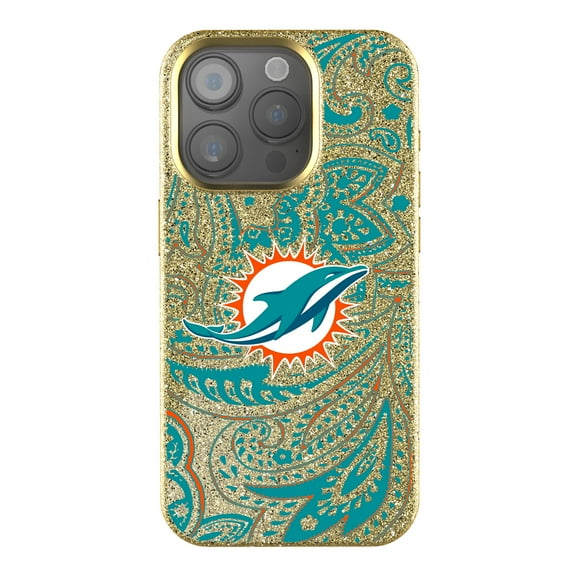 Keyscaper Miami Dolphins Paisley Bling iPhone Case