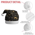 thumbnail image 4 of KLL Christmas Hats for Adults Plush Christmas Gold Deers1 Print Santa Hat Xmas Fluffy Santa Claus Hat for Women Men, 4 of 6