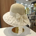 thumbnail image 3 of Womens Beach Sun Straw Hat UV UPF 80+ Travel Foldable Brim Summer UV Hat, 3 of 5