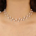 thumbnail image 2 of Elegant White Color Imitation Pearls Short Choker Necklace Handmade Jewelry For Women, 2 of 6