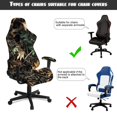 thumbnail image 6 of Jiueut Hunting Camo Print 4 Pieces Gaming Chair Cover, Breathable Computer Chair Protector with Armrest Covers Washable Slipcover for High Back Gaming Chair with Elastic Band, 6 of 7