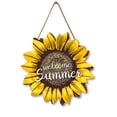 thumbnail image 5 of Sunflower Welcome Summer Wood Door Hanger 12 Inch Large Wooden Flower Sign Inspirational Wall Porch Art Summer Fall Front Door Wreath Hanging for Bedroom Living Room Indoor Outdoor Kitchen Home Decor, 5 of 5