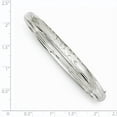 thumbnail image 2 of Primal Gold 14 Karat White Gold 3/16 Florentine Hinged Baby Bangle, 2 of 2