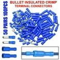 thumbnail image 1 of Blue Bullet Connector Electrical For 14-16Awg Insulated Crimp Male +Female, 1 of 6