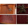 thumbnail image 3 of Cuaderno vintage de cuero con diseño de mariposa y princesa, con tapa de poliuretano y anillas (rojo), 3 of 5