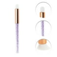 thumbnail image 3 of Unique Bargains 1 Pc Rhinestone Nose Brush for Bathroom Purple Plastic Handle Nylon Hair, 3 of 5