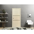 thumbnail image 5 of Slab Barn Door Panel 18 x 80 inches | Planum 0014 Natural Veneer with Frosted Glass | Sturdy Finished Interior Doors | Pocket Closet Sliding, 5 of 6