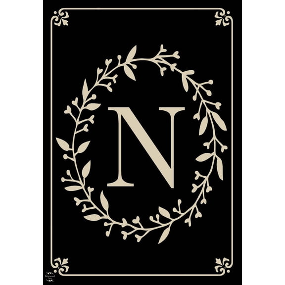 Briarwood Lane Everyday Garden Flag 12x18 For Outdoor Briarwood Lane Classic Monogram Letter N Garden Flag Flags For Outside