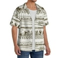 thumbnail image 4 of Sigee Rice Harvest Print Men's Shirts Casual Button Down Short Sleeve Summer Beach Shirt Hawaiian Vacation Shirts Tee Shirt-XX-Large, 4 of 7