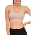 thumbnail image 4 of YouLoveIt Women's Sports Bra Cross Back Ladies Removable Pad Yoga Bras Anti-sagging Padded Stretch Bra Comfort Padded Sports Bra Running Workout Bra, 4 of 7