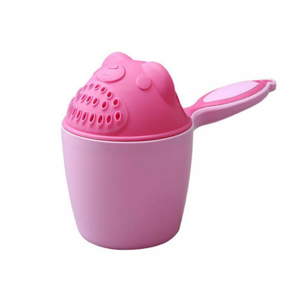 Prettyui Baby Bath Waterfall Rinser Kids Shampoo Rinse Cup Newborn Bath Shower Washing Head (Cup, Pink)